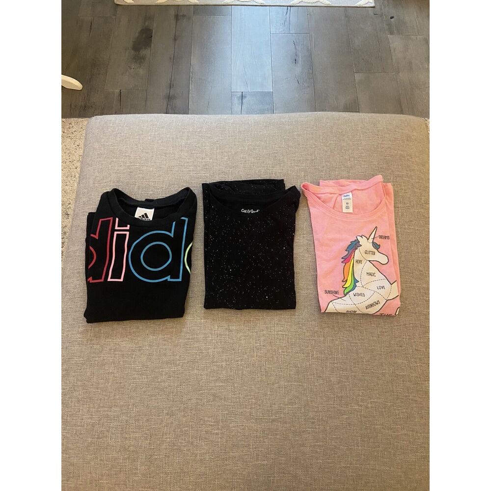 Girls 3 Pack Of Shirts Medium/Large